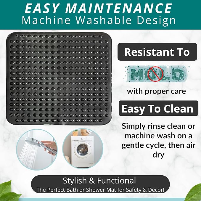 ENKOSI Extra Large Square Non Slip Shower Mat - Image 4