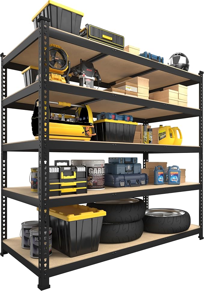 PrimeZone Heavy Duty Adjustable 5 Tier Garage Storage Shelves by PrimeZone