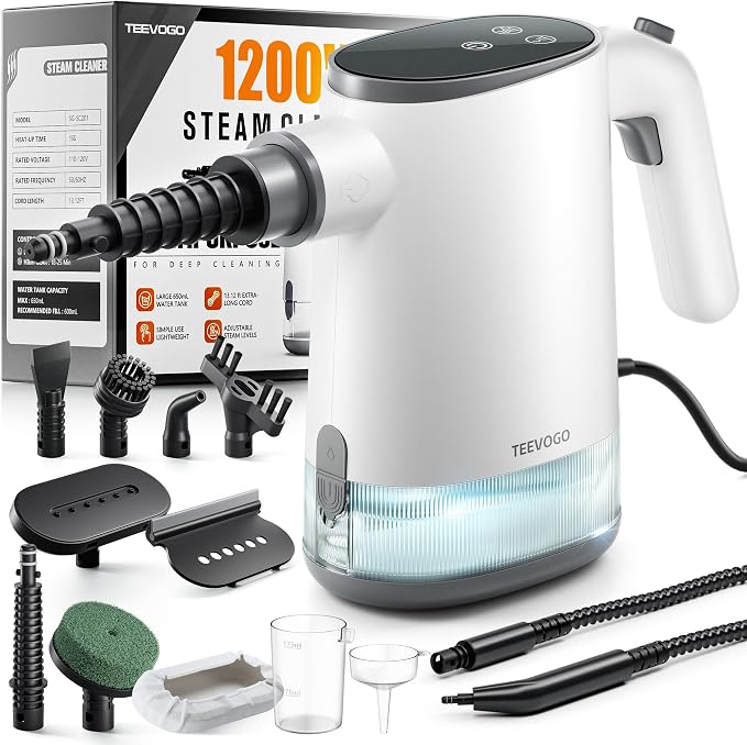 Handheld Steam Cleaner for Home, Portable Steamer Cleaner by TEEVOGO