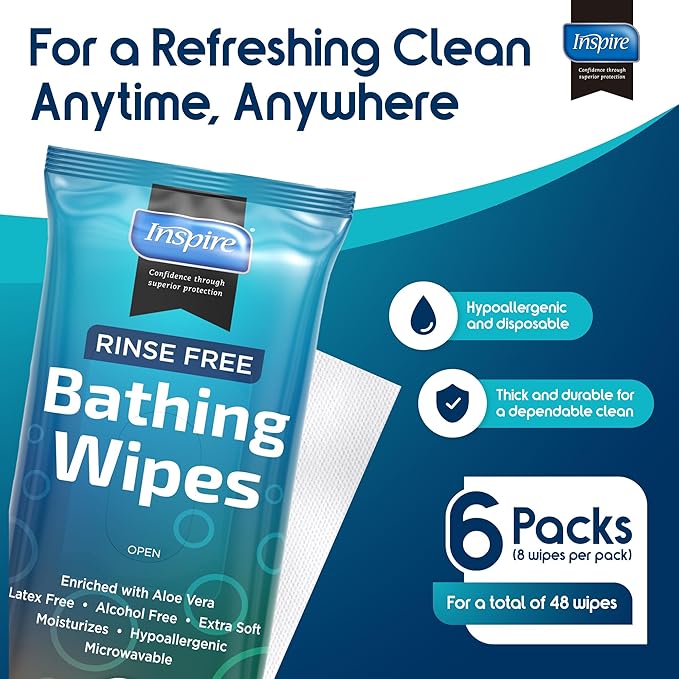 Adult Wet Wipes Body Wipes | Adult Wash Cloths Extra Large, Bathing Wipes - Image 3