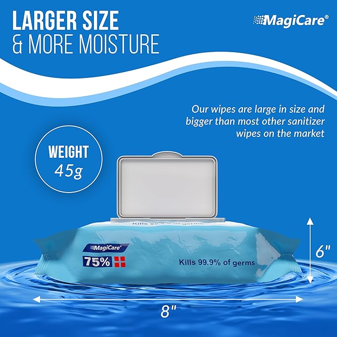 MagiCare 75% Large Alcohol Wipes - Image 3