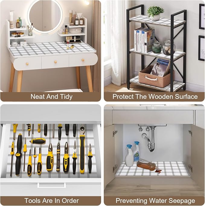 OcePor Non-Adhesive Drawer and Shelf Liner 24IN x 30FT，Non Slip Cabinet and - Image 7