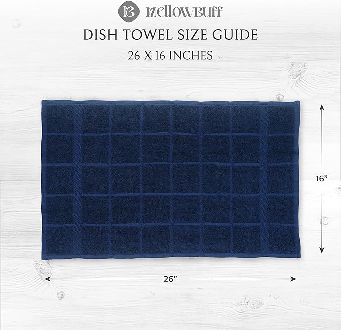 100% Cotton Terry Dish Cloth & Dish Towel, 6 Pack, Super Soft and Absorbent - Image 5