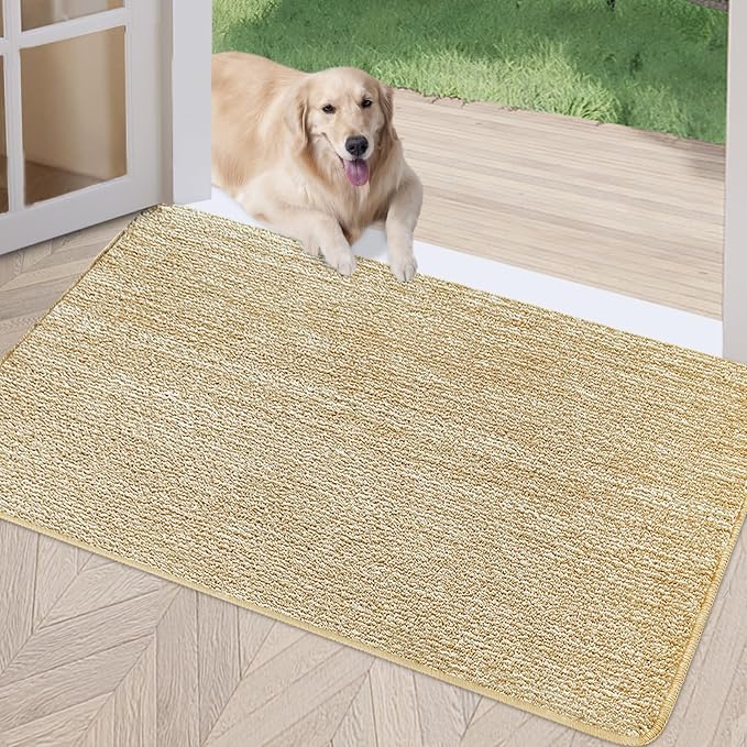 REFETONE Indoor Doormat, Front Door Mat 20"x32" Absorbent Rubber Backing Non by Refetone