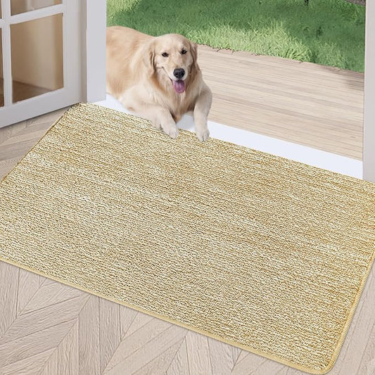 REFETONE Indoor Doormat, Front Door Mat 32"x48" Absorbent Rubber Backing Non by Refetone