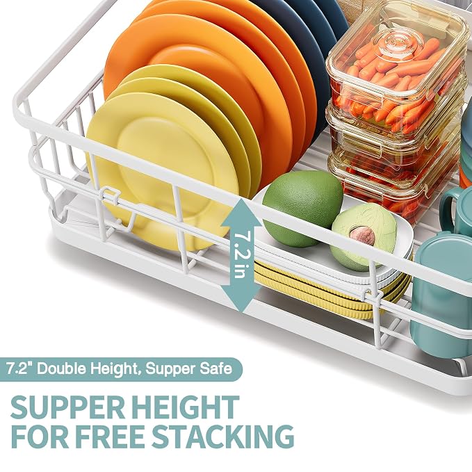 Dish Drying Rack for Kitchen Counter, Large Dish Racks - Image 3