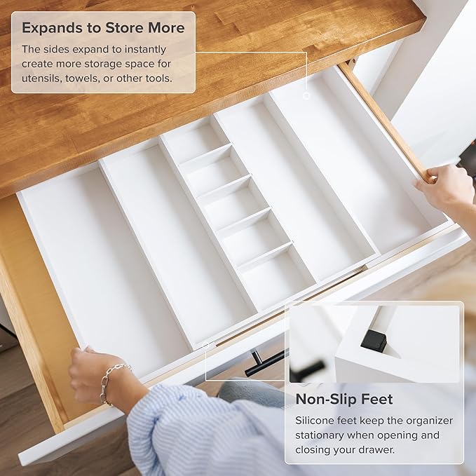 KitchenEdge Adjustable Kitchen Drawer Organizer - Image 5