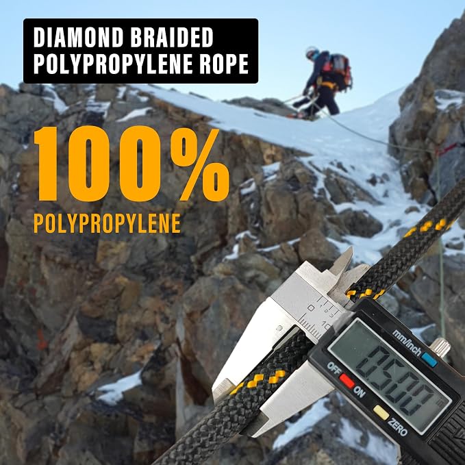Diamond Braided Polypropylene Rope Nylon Rope Mix Thick Heavy Duty Ropes 1/2 - Image 3