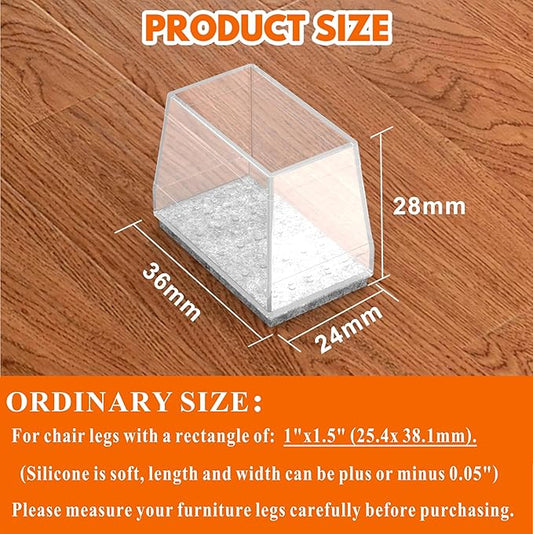 Rectangle Chair Leg Protectors for Hardwood Floors - Image 2