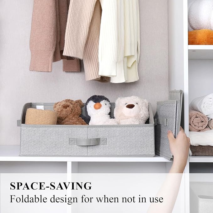 WUIKE Closet Organizers and Storage, Trapezoid Storage Bins, Fabric Closet Bins - Image 4