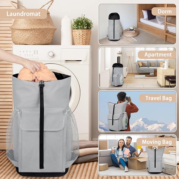 Laundry Backpack Bag, 132L Extra Large Heavy Duty Laundry Backpack - Image 6