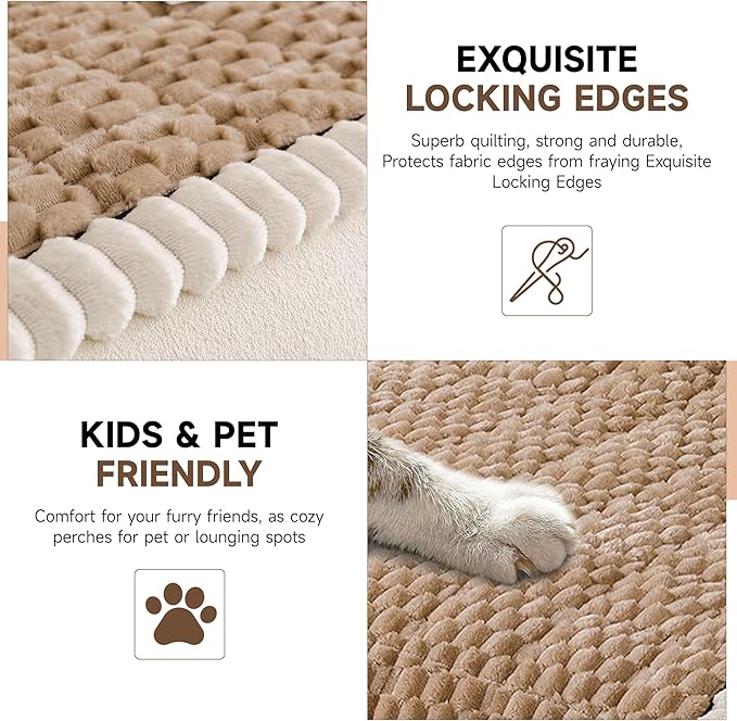 OTOB Couch Covers for Sofa Pet Friendly, Washable & Non Slip Fuzzy Dog Couch - Image 4