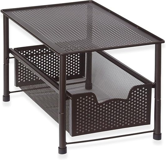 Simple Houseware Stackable Under Sink Cabinet Sliding Basket Organizer Drawer by SimpleHouseware