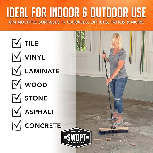 SWOPT 18” Premium Multi-Surface Push Broom Cleaning Head — Indoor and Outdoor - Image 9