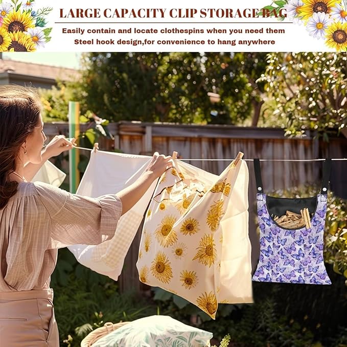 Butterfly Purple Clothespin Bag - Image 6