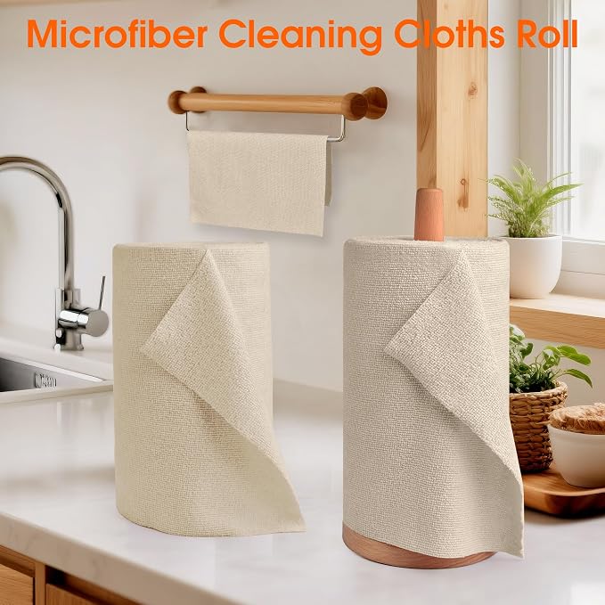 Roll of Microfiber Cleaning Cloth –100 Pack, Tear Away Microfiber Towels - Image 2