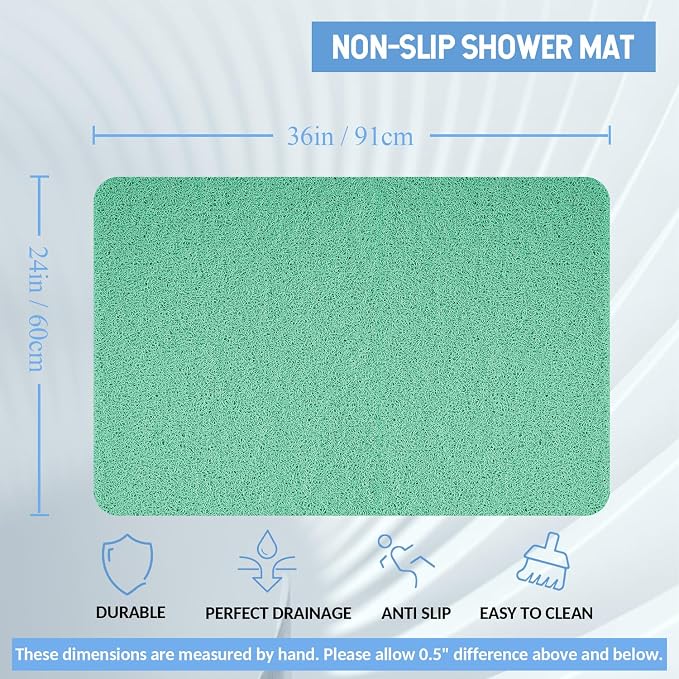 Non-Slip Bathtub Mat, Anti Slip Shower Mat, Fast Drying Bathtub Mats, Foot - Image 2