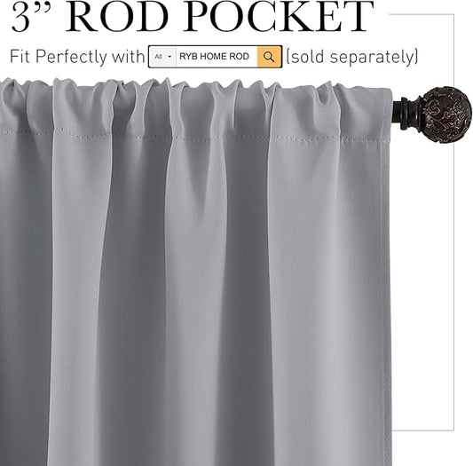 RYB HOME Small Window Curtains - Image 2