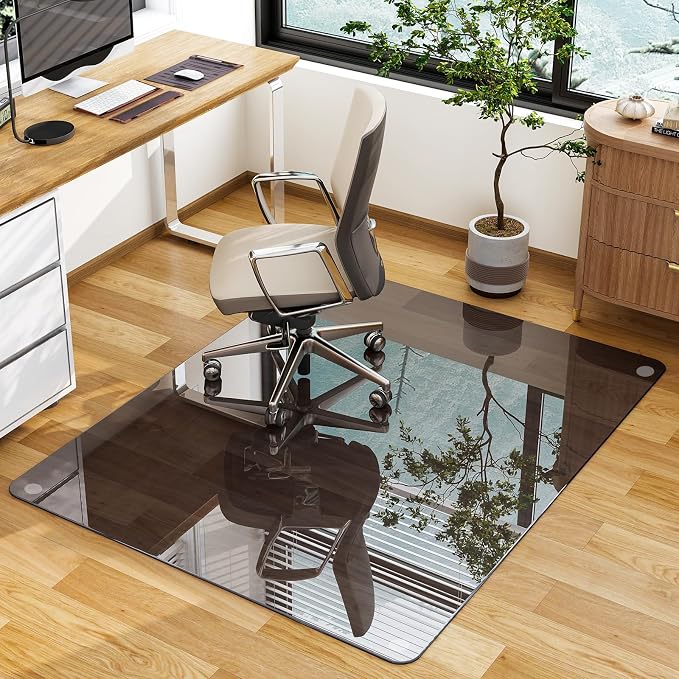 GLSLAND 46" × 55" Chair Mat – Durable Office Chair Mat on Carpet by GLSLAND