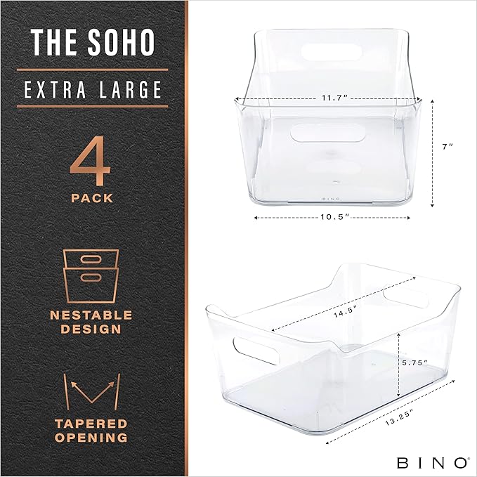 BINO | Plastic Organizer Bins, X-Large - Image 2