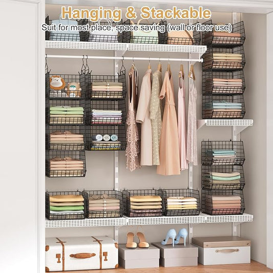 6 Tier Closet Hanging Organizer, Clothes Hanging Shelves - Image 2
