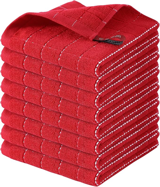 Homaxy 100% Cotton Terry Kitchen Dish Cloths, Ultra Soft and Absorbent Dish by Homaxy