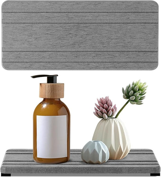 2PCS Water Absorbing Stone Tray, Quick Drying Diatomite Stone Sink Tray by Unknown