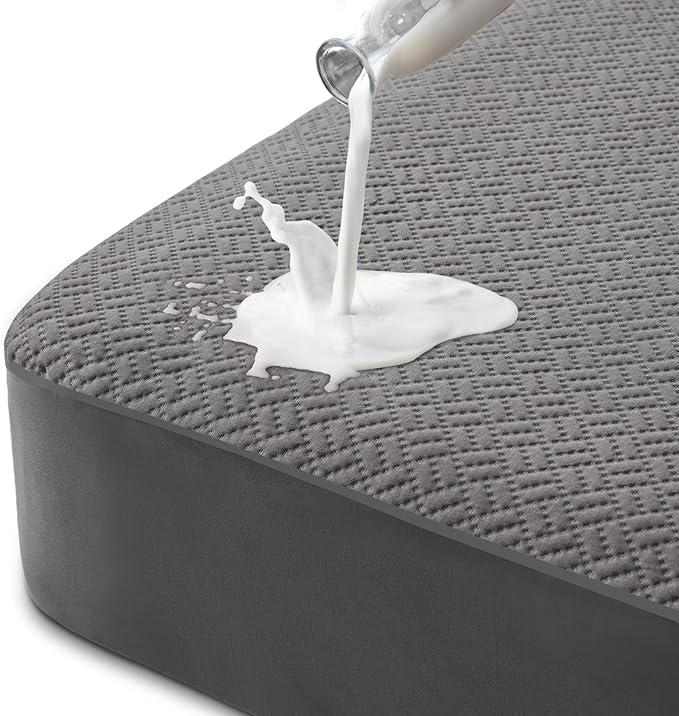Hanherry 100% Waterproof Mattress Protector California King Size by Hanherry
