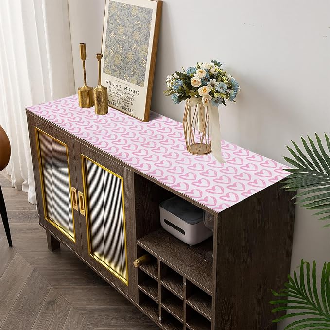 Pink Heart Shelf and Drawer Liner - Image 9