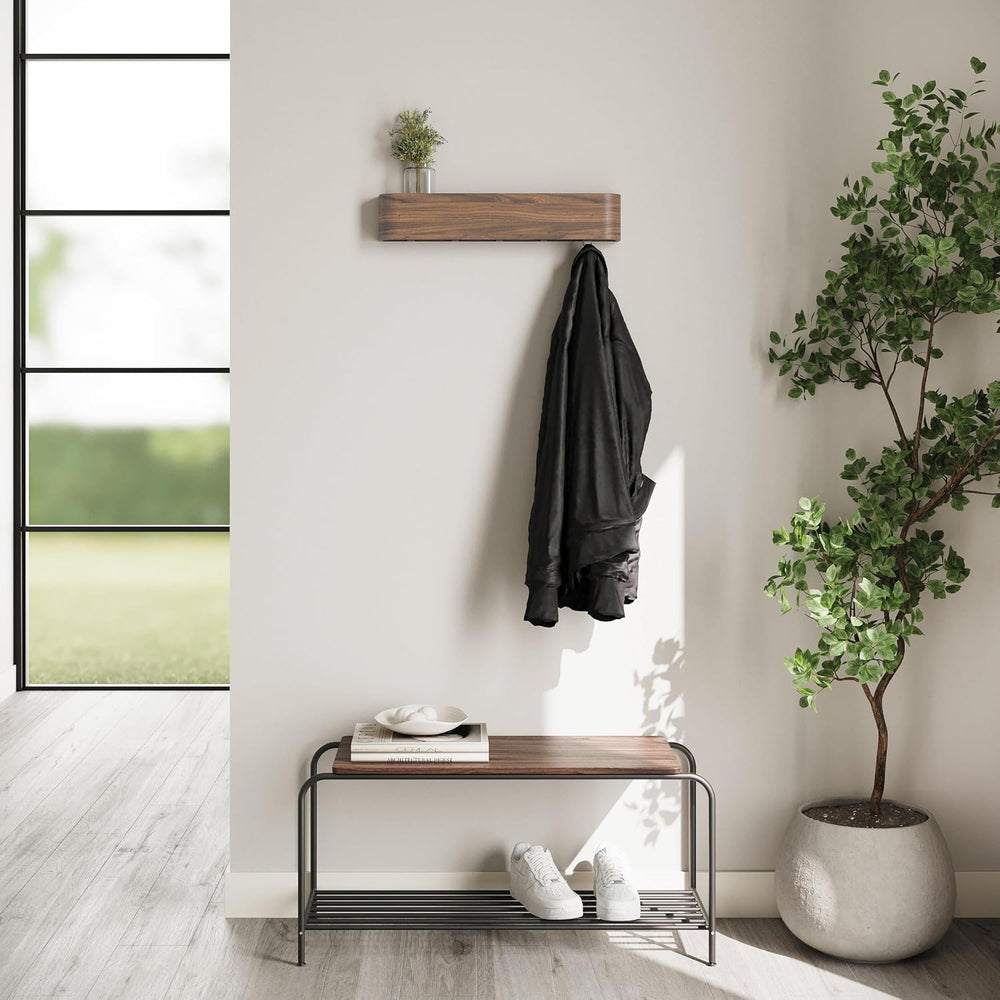 Kazai. Wall-Mounted Coat Rack 'Toke' - Modern Design Coat Rack with H...