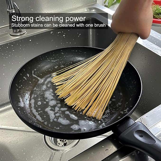 Handmade Bamboo Wok Brushes 2 Pack – 100% Natural, No Metal, Eco-Friendly - Image 4