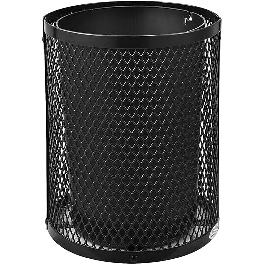 Global Industrial Outdoor Diamond Steel Trash Can - Image 3