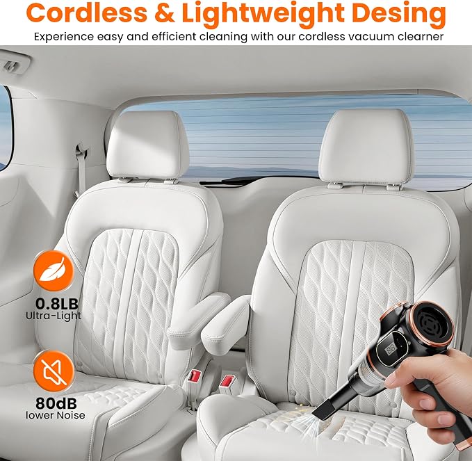 Portable Car Vacuum Cordless Mini Handheld Vacuums Cleaner High Power - Image 5