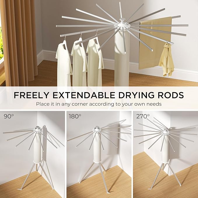 Tripod Clothes Drying Rack, Garment Rack Portable and Foldable Space Saving - Image 7