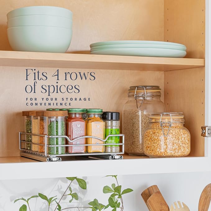 Pull Out Cabinet Organizer for Spices, Cans - Image 2