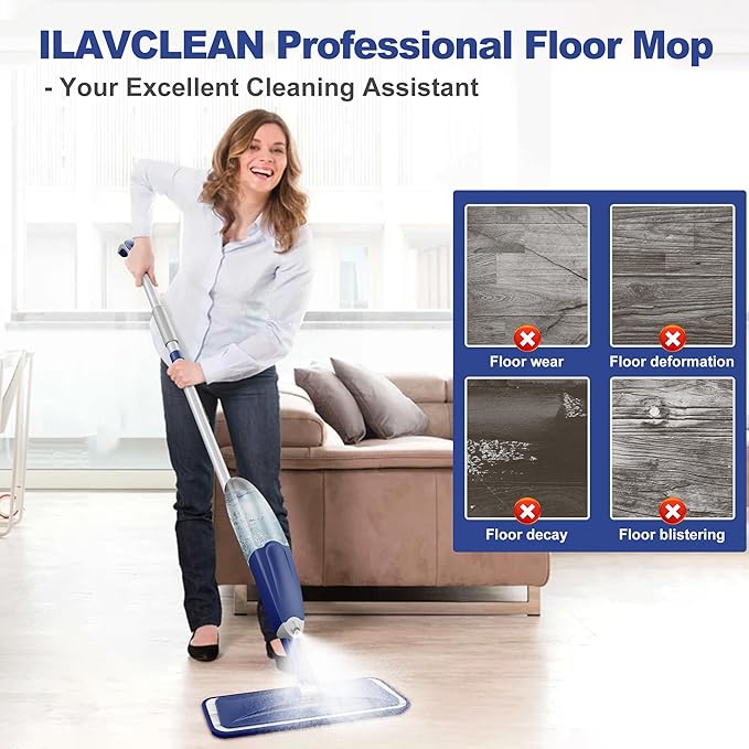 Microfiber Spray Mop for Floors Cleaning: Wet Dry Hardwood Floor Mops - Image 2