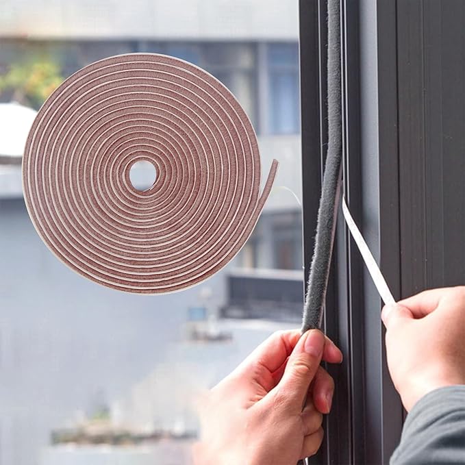 39.4FT Brush Weather Stripping, Neat Pile Self Adhesive Seal Strip by Bruiefpap