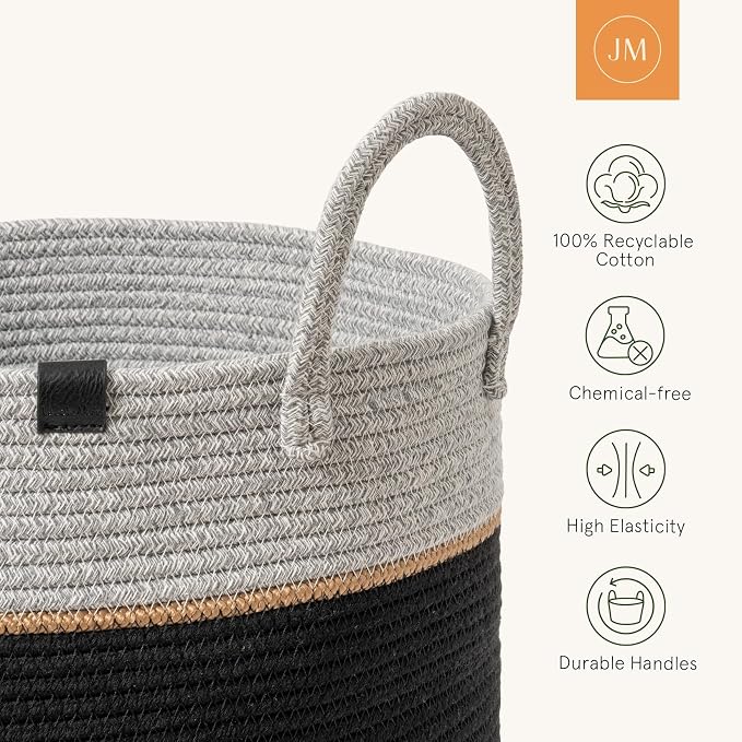 LA JOLIE MUSE Woven Basket Rope Storage Baskets - Image 5