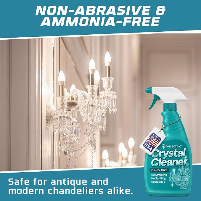Crystal Chandelier Cleaner Spray Kit & Plastic Drop Cloth - Image 6