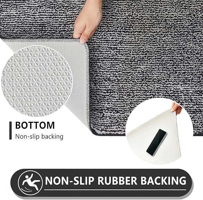 REFETONE Indoor Doormat, Front Door Mat 32"x40" Absorbent Rubber Backing Non - Image 5