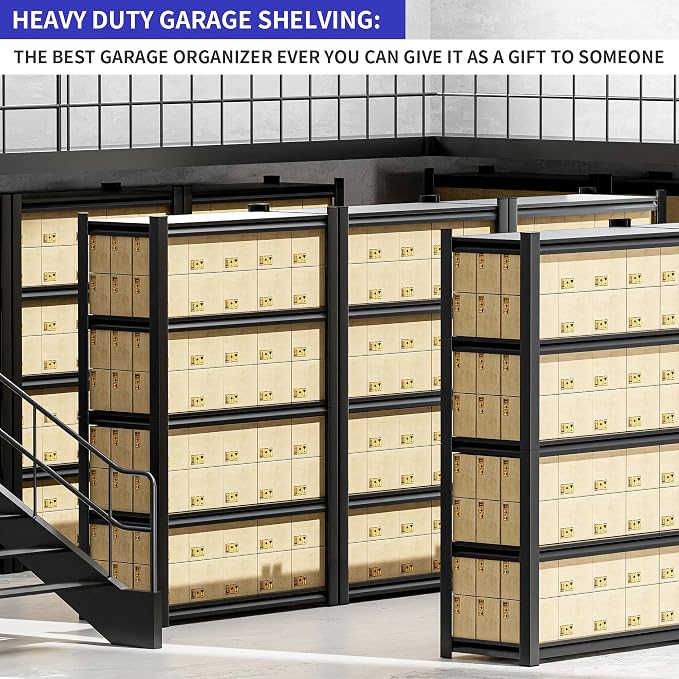 Garage Shelving Unit, 2 Pieces78 HThickened Metal Shelving Units - Image 5
