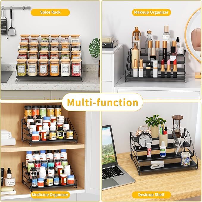 RCHYFEED Spice Rack Organizer for Cabinet Pantry, 4 Tier Spice Rack Countertop - Image 5