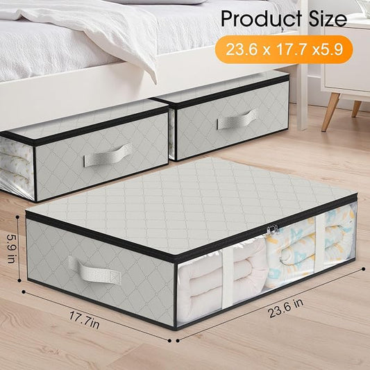 StorageRight Under Bed Storage Bins, Breathable Organizer - Image 2