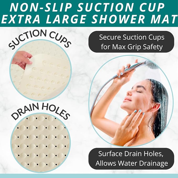 ENKOSI Extra Large Square Non Slip Shower Mat - Image 2