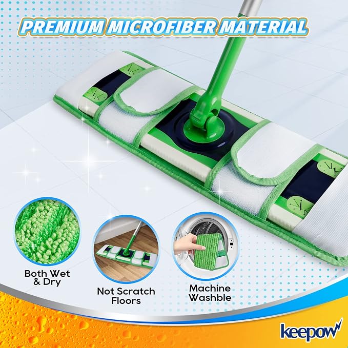 KEEPOW XL Wet Pads Refills for Swiffer XL, Wet Mopping Cloths for Swiffer XL Mop - Image 4