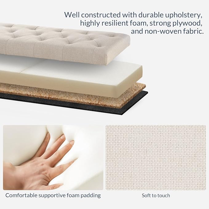 BELLEZE 47" Storage Ottoman, Storage Bench - Image 10