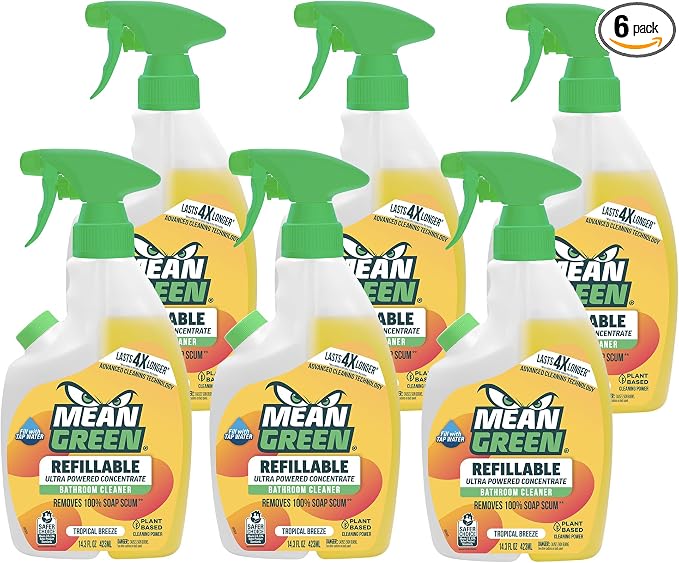 Mean Green Refillable Ultra Powered CONCENTRATE Bathroom Cleaner, Tropical by MeanGreen