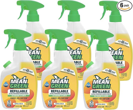 Mean Green Refillable Ultra Powered CONCENTRATE Bathroom Cleaner, Tropical by MeanGreen
