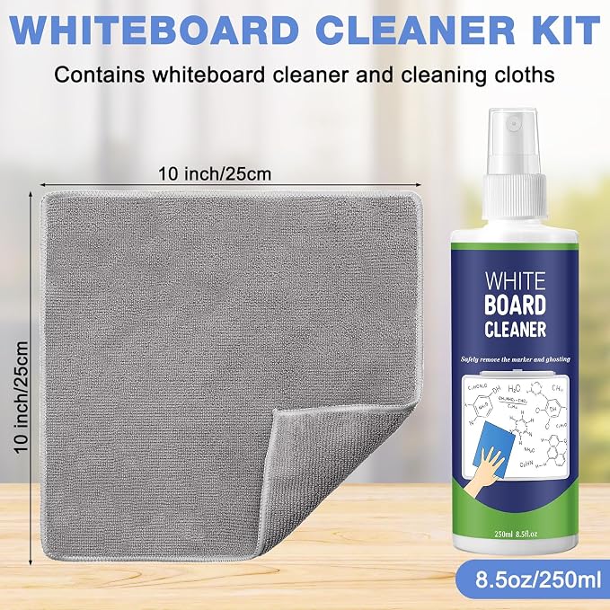 8 Pack Whiteboard Cleaner Spray 8.5oz Dry Erase Board Cleaner - Image 2