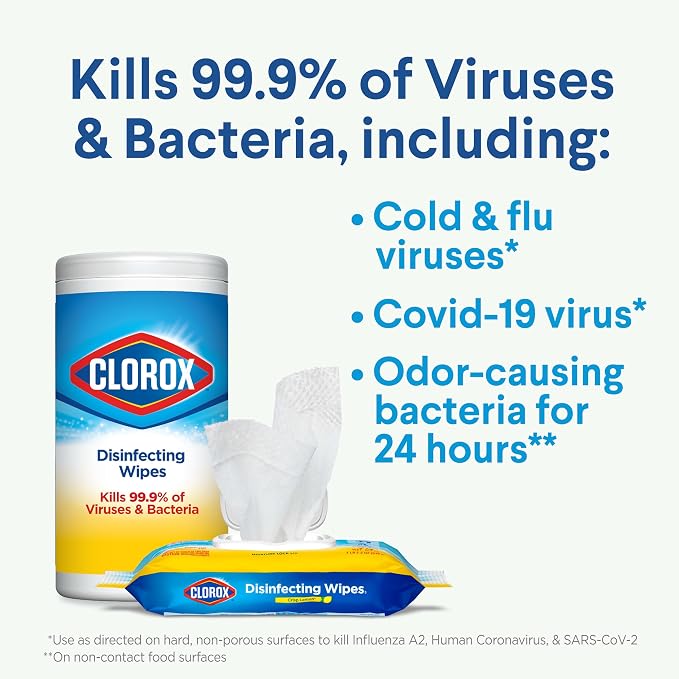 Clorox Disinfecting Wipes Value Pack, Household Essentials - Image 4